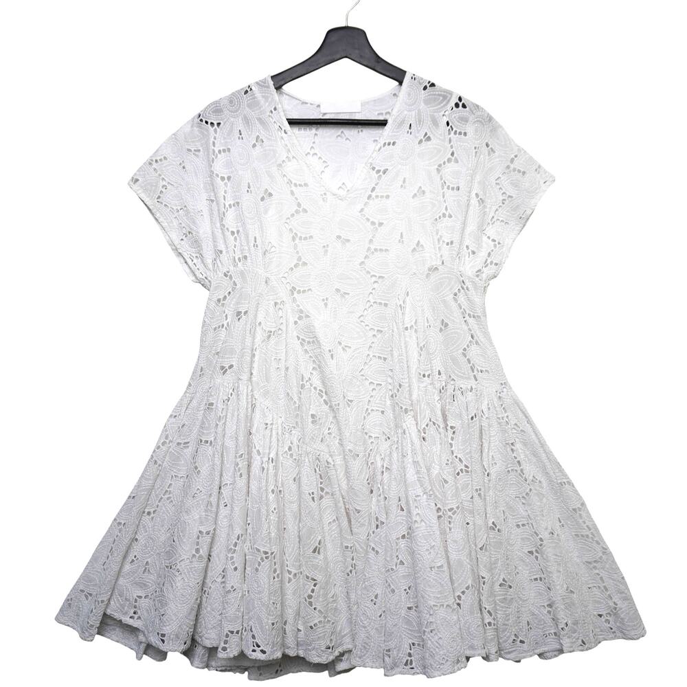Merlette Ballou Floral‎ 100% Cotton Eyelet Minidress XXS